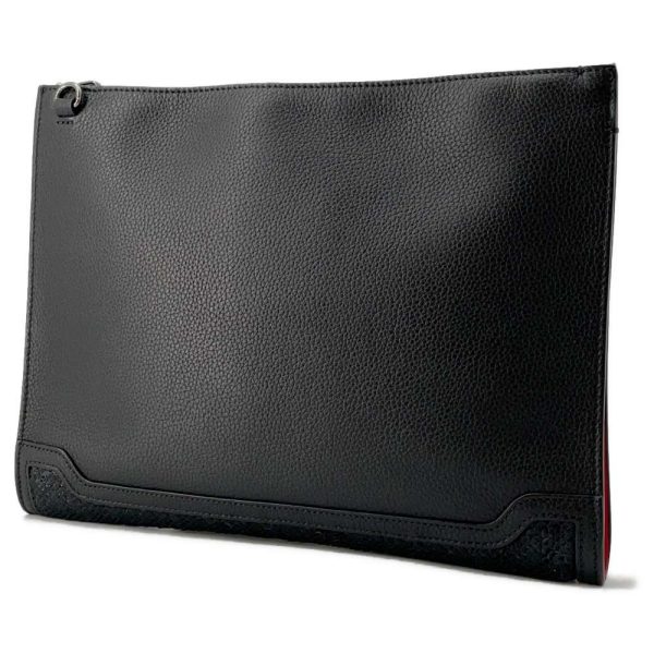 9536999 02 Christian Louboutin Sky Pouch Clutch Bag Black