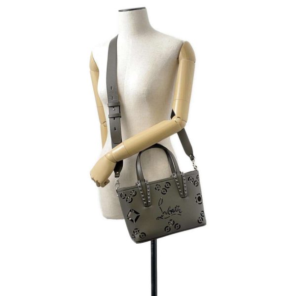 9537002 05 Christian Louboutin Kabata 2way Shoulder Bag Gray