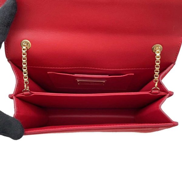 9537026 05 Salvatore Ferragamo Chain Shoulder Bag Red