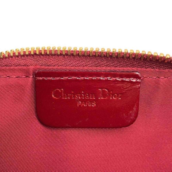 9538016 10 Christian Dior Saddle Oblique Patent Hand Bag Red