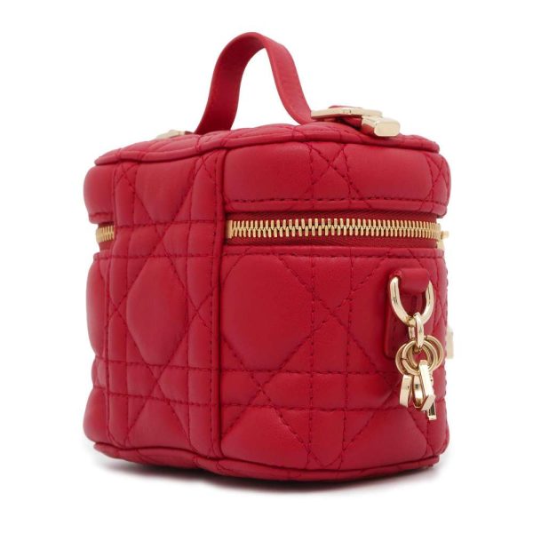 9538047 02 Christian Dior Canage Vanity Micro Shoulder Bag Red