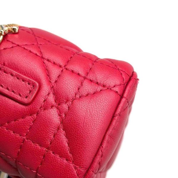 9538047 10 Christian Dior Cannage Vanity Pochette Shoulder Bag Red