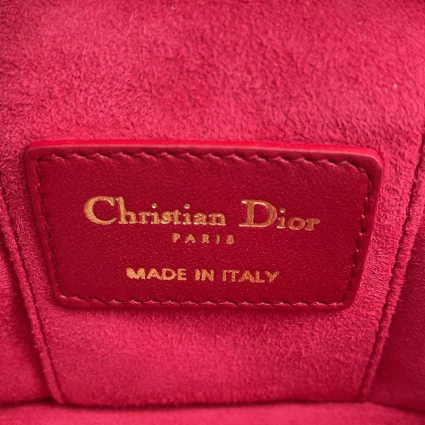 9538047 11 Christian Dior Cannage Vanity Pochette Shoulder Bag Red