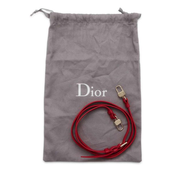 9538047 12 Christian Dior Cannage Vanity Pochette Shoulder Bag Red