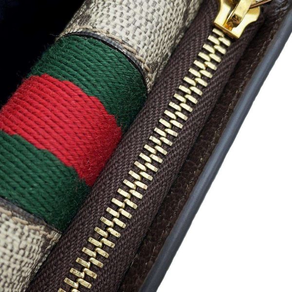 9538146 10 Gucci Ophidia Compact Trifold Wallet BeigeBrown