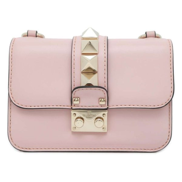 9541399 01 Valentino Garavani Rockstud Chain Shoulder Bag Pink