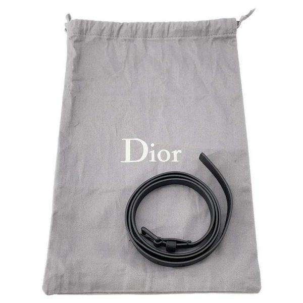 9563698 15 Christian Dior Saddle Leather Belt Bag Black