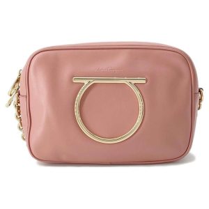 9566927 01 Ferragamo Gancini Shoulder Bag Pink