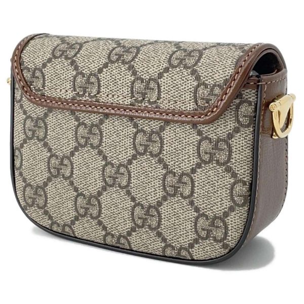 9575264 02 Gucci Horsebit 1955 Strap Shoulder Bag BeigeBrown