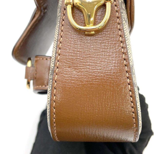 9575264 07 Gucci Horsebit 1955 Strap Shoulder Bag BeigeBrown