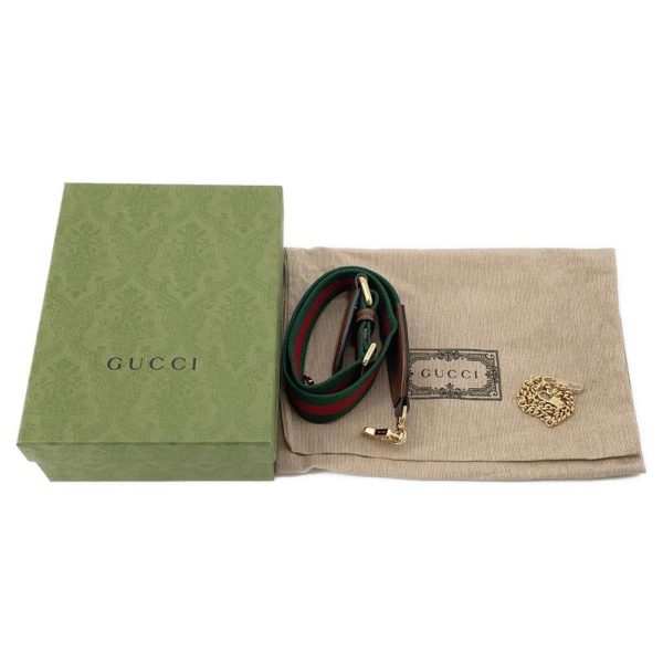 9575264 11 Gucci Horsebit 1955 Strap Shoulder Bag BeigeBrown