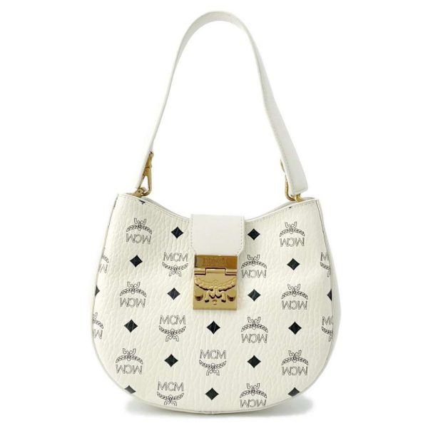 9577671 01 MCM Visetos 2way Handbag White