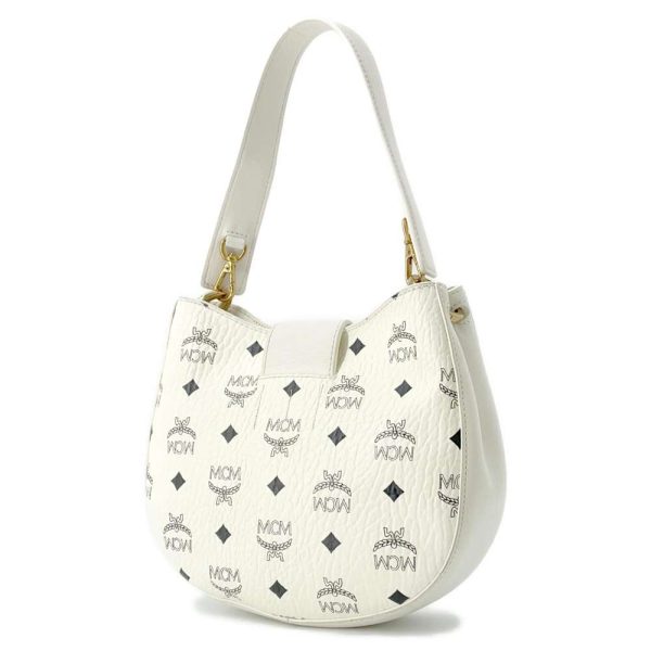 9577671 02 MCM Visetos 2way Handbag White