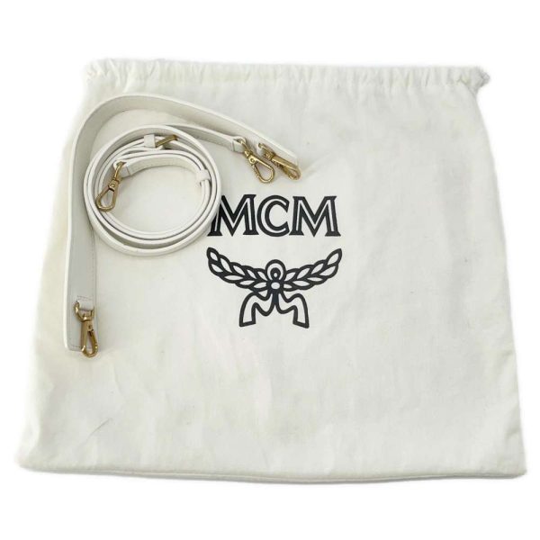 9577671 16 MCM Visetos 2way Handbag White