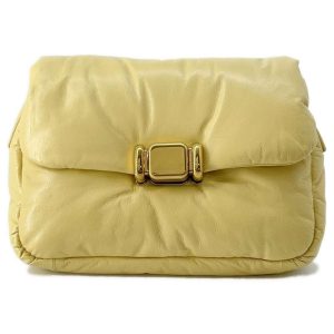 9578951 01 Loewe Flamenco Pocket Shoulder Bag Lime Yellow