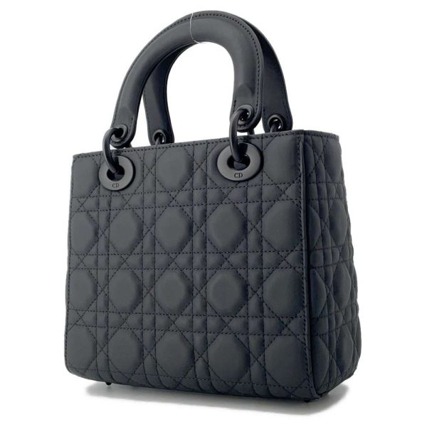 9580770 02 Christian Dior Cannage Small Hand Bag Black