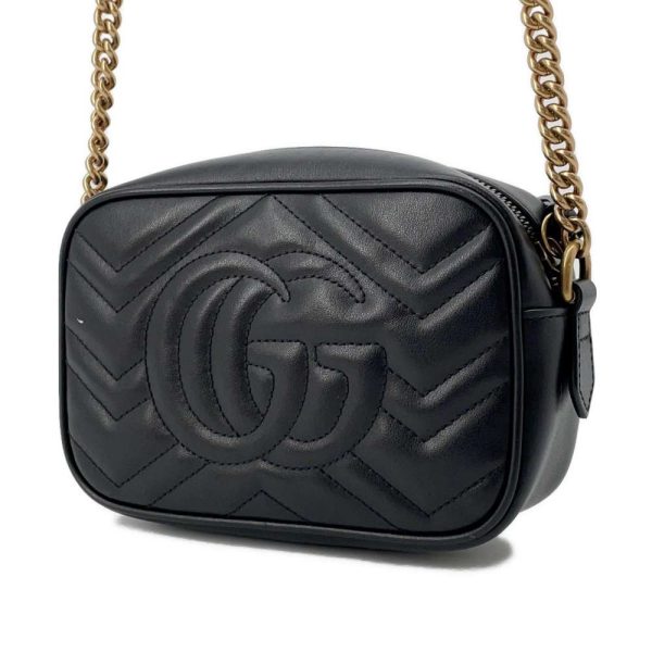 9583894 02 Gucci GG Marmont Quilted Mini Shoulder Bag Black