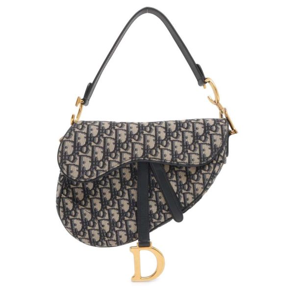 9589889 01 Christian Dior Canvas Saddle Oblique Trotter Shoulder Bag