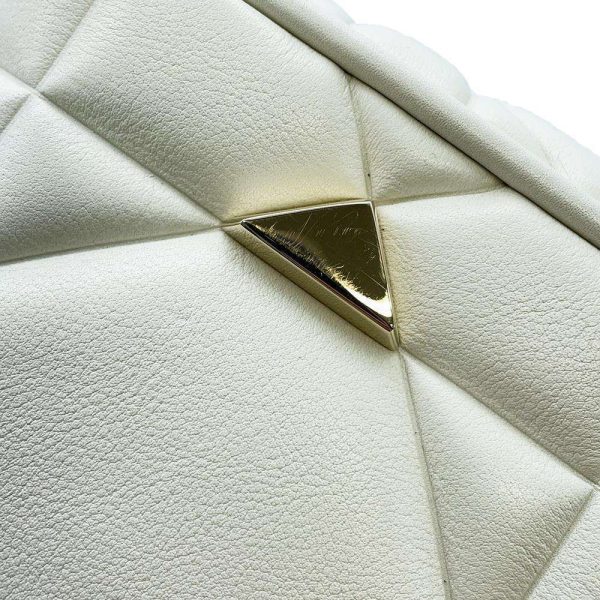 9589896 09 Christian Dior Leather 2 Way Medium Shoulder Bag White