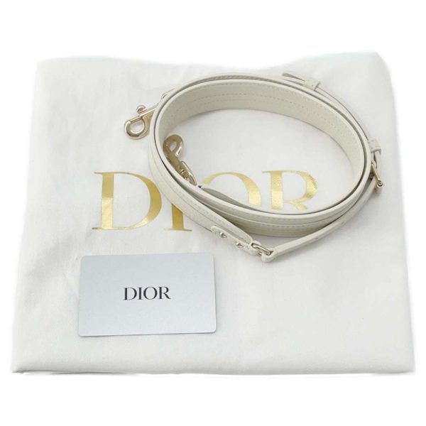 9589896 16 Christian Dior Leather 2 Way Medium Shoulder Bag White