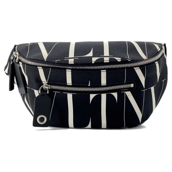 9589957 01 Valentino Garavani Waist Body Bag Black White