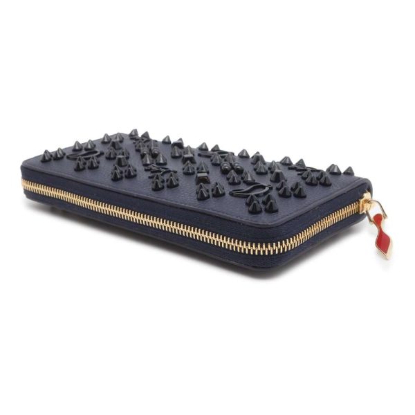 9597846 02 Christian Louboutin Panettone Spike Long Wallet Navy