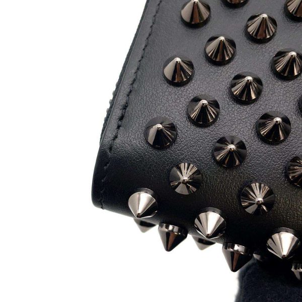 9597860 06 Christian Louboutin Panettone Spike Studded Long Wallet Black