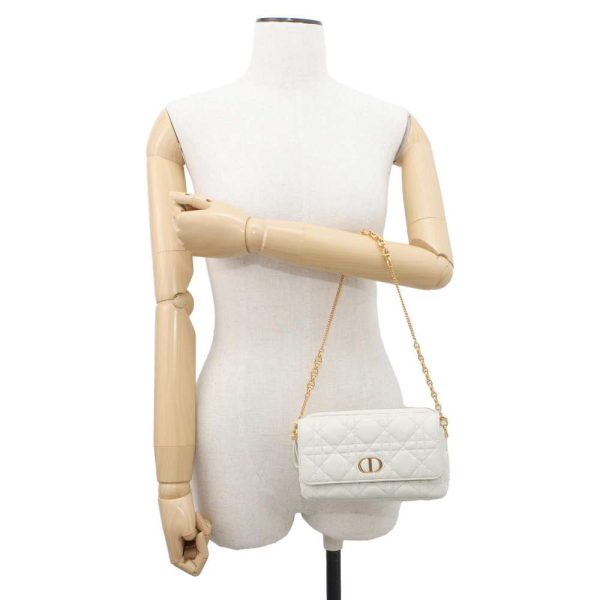 9602717 04 Christian Dior Caro Canage Shoulder Bag White