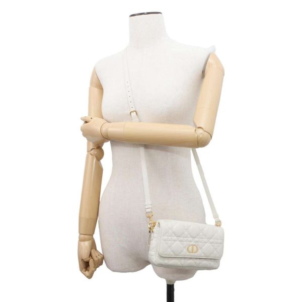 9602717 05 Christian Dior Caro Canage Shoulder Bag White