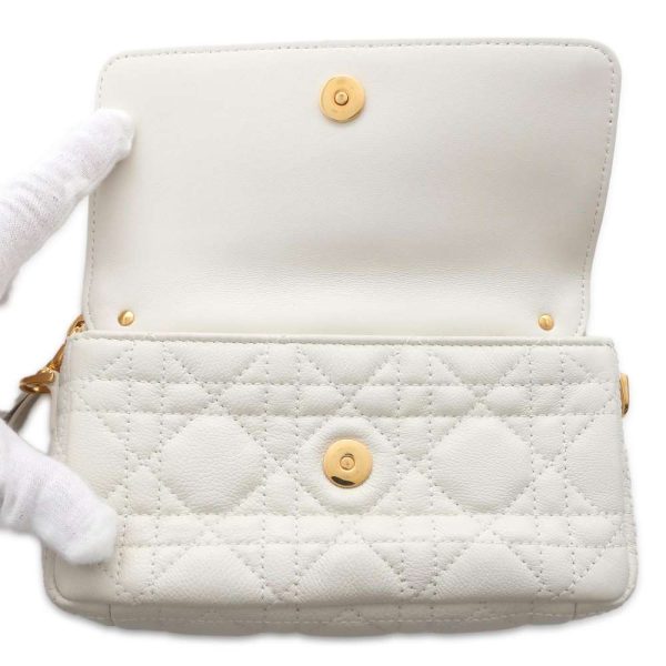 9602717 06 Christian Dior Caro Canage Shoulder Bag White