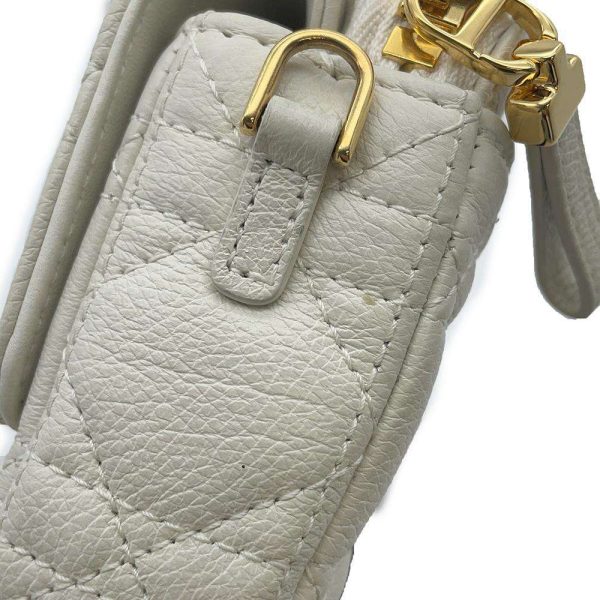 9602717 09 Christian Dior Caro Canage Shoulder Bag White