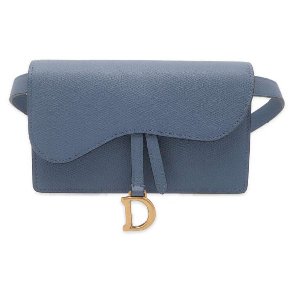 9602724 01 Christian Dior Saddle Body Bag Blue