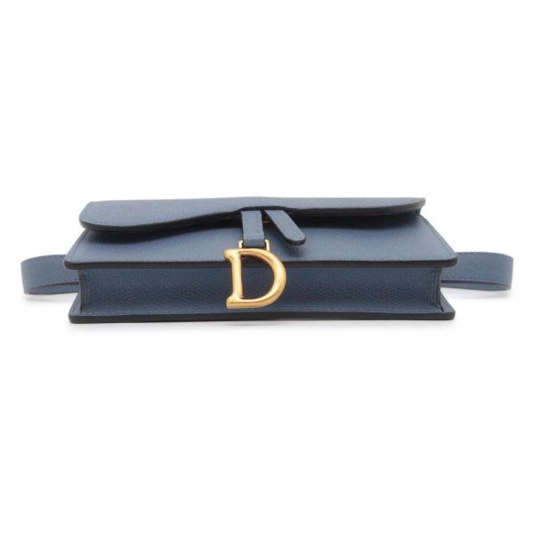 9602724 03 Christian Dior Saddle Body Bag Blue