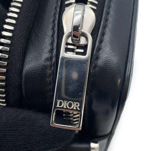 9602731 09 Christian Dior Oblique Galaxy Leather Shoulder Bag Black