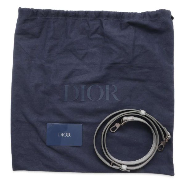 9602779 17 Christian Dior Kenny Scharf Collaboration Leather 2 Way Lock Bag Gray Blue