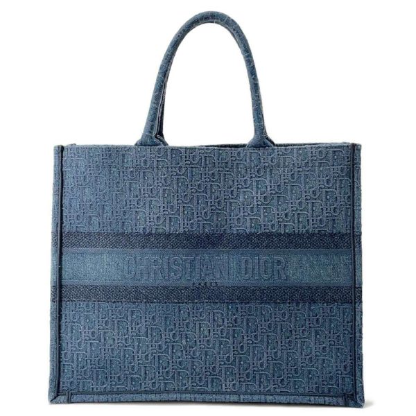 9602816 01 Christian Dior Denim Large Book Tote Bag