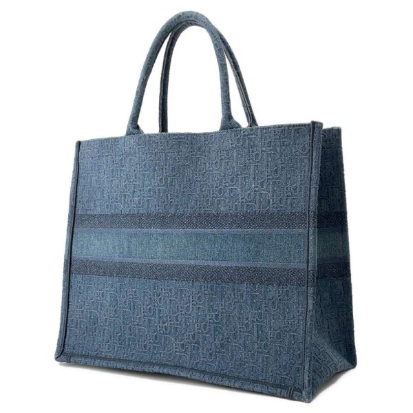 9602816 02 Christian Dior Denim Large Book Tote Bag