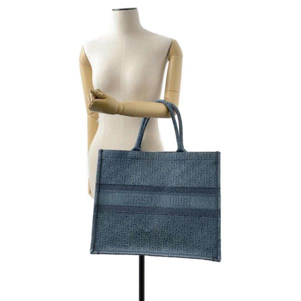 9602816 04 Christian Dior Denim Large Book Tote Bag