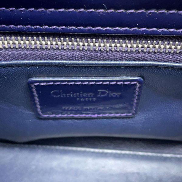 9602830 15 Christian Dior Cannage Mini Patent 2way Handbag Purple