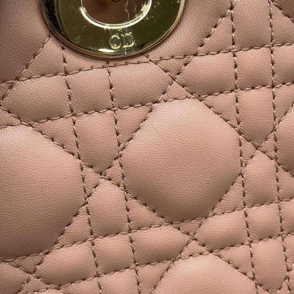 9602854 09 Christian Dior Cannage 2way Handbag Beige Pink