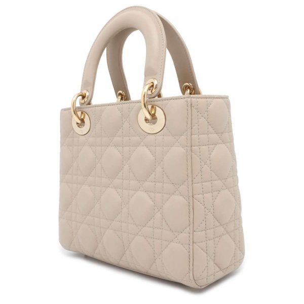 9604131 02 Christian Dior Cannage 2way Shoulder Bag Beige