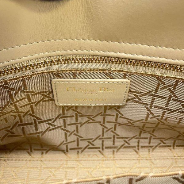 9604131 16 Christian Dior Cannage 2way Shoulder Bag Beige