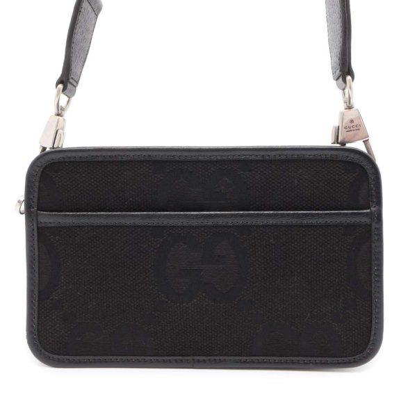 9604193 01 Gucci Jumbo GG Shoulder Bag Black