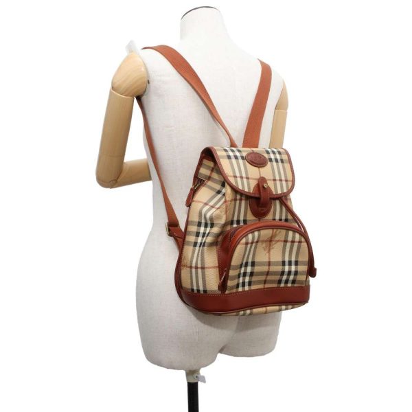 9604469 04 Burberry Nova Check Rucksack Backpack Brown