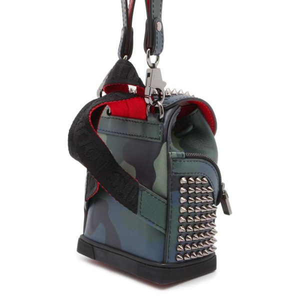 9604940 02 Christian Louboutin Explorer Funk Spike Shoulder Bag camouflage