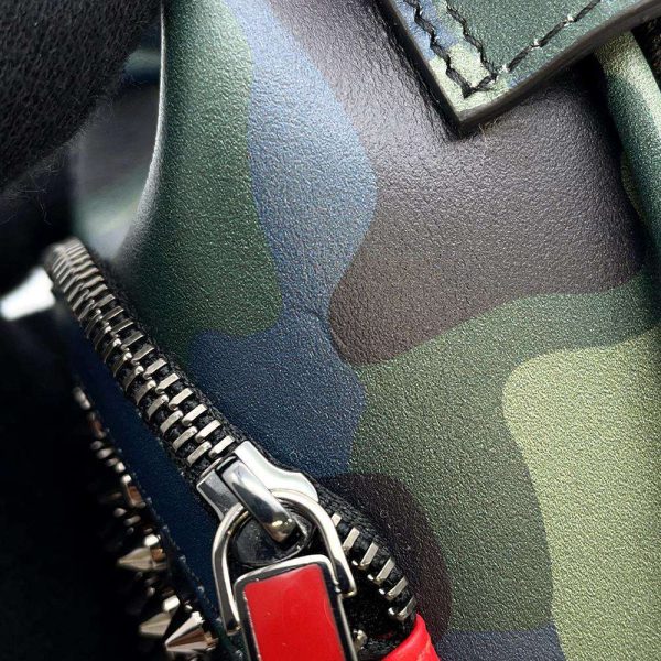 9604940 06 Christian Louboutin Explorer Funk Spike Shoulder Bag camouflage