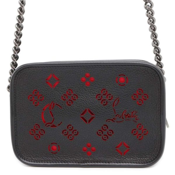 9604971 01 Christian Louboutin Radio Rubi Shoulder Bag Black Red