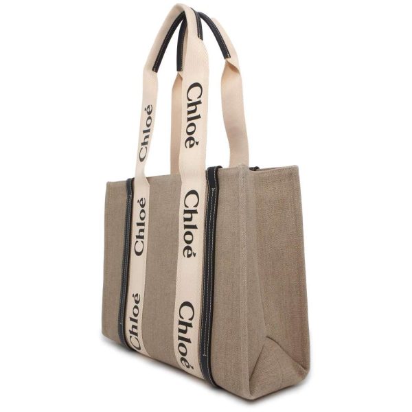 9604988 02 Chloe Woody Tote Bag Beige