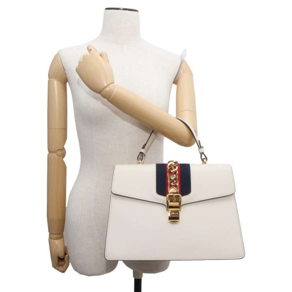 9605053 05 Gucci Sylvie 2way Shoulder Bag Ivory