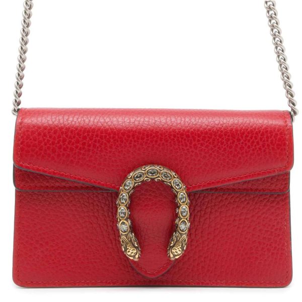 9605077 01 Gucci Dionysus Chain Shoulder Bag Red